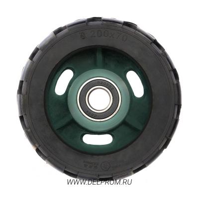 Hd 80 - Сверхбольшегрузное обрезиненное колесо 200 мм, 850 кг (без кронштейна, шарикоподш.)