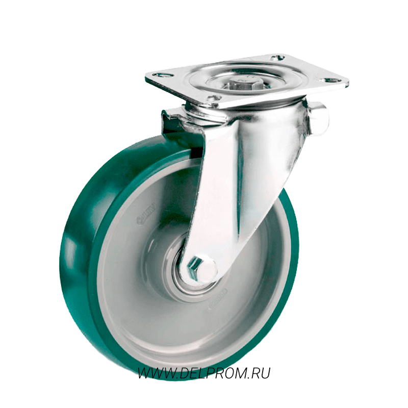 LK 3302 PUR 125 полиуретановое неповоротное колесо