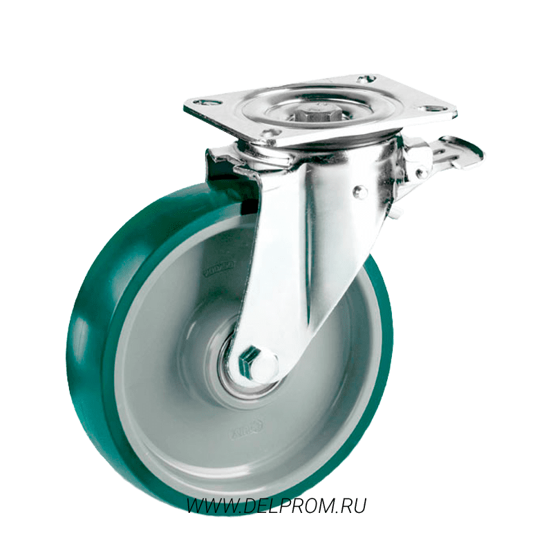 LK 3302 PUR 100 F18 полиуретановое неповоротное колесо
