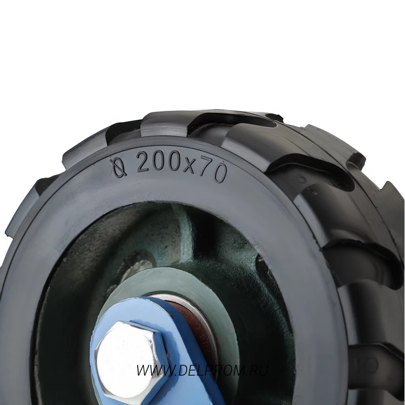SHd 80 - Сверхбольшегрузное обрезиненное колесо 200 мм, 850 кг (повор., шарикоподш.)