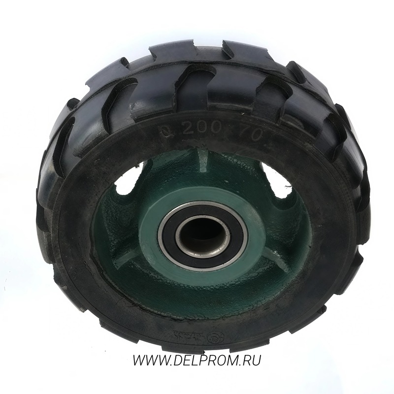Hd 80 - Сверхбольшегрузное обрезиненное колесо 200 мм, 850 кг (без кронштейна, шарикоподш.)