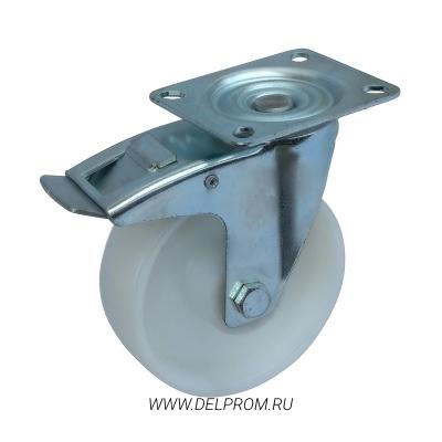 SCpnb 55w - Большегрузное нейлоновое колесо 125 мм (площ., повор., торм., роликоподш)