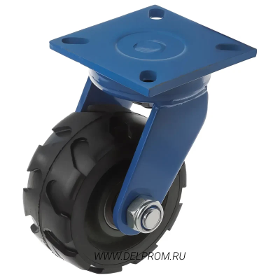 SHd 63 - Сверхбольшегрузное обрезиненное колесо 150 мм, 800 кг (повор., шарикоподш.)