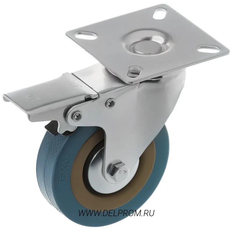SCgb 25L - Аппаратное колесо 50 мм (площ., повор., торм., подш. скольж.)