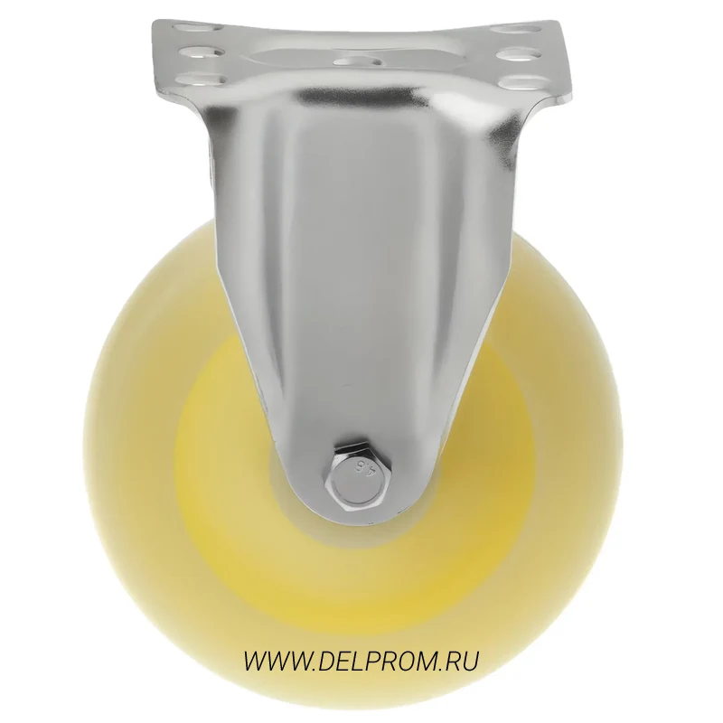 320125F - Полипропиленовое белое колесо 125 мм (неповор.площ, двойн. шарикоподш.)