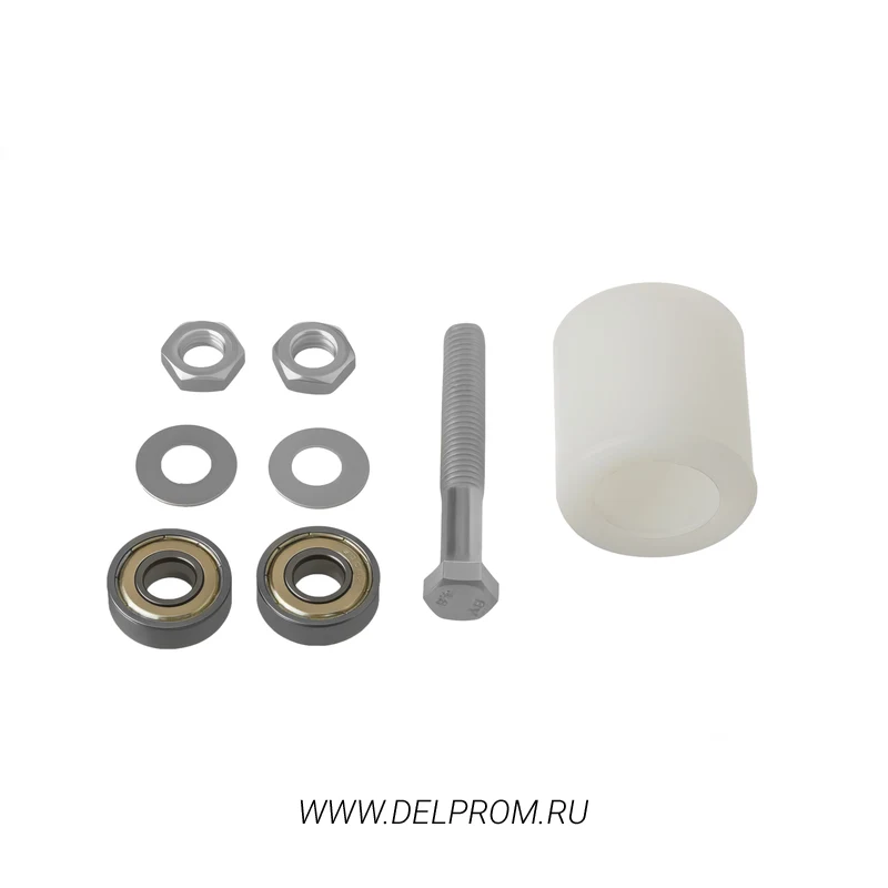 Ролик поддерживающий для откатных ворот, диаметр 40x44 мм, пластик, болт M10x70 - RS 40x44